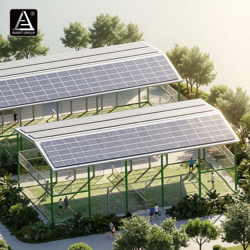 Smart Padel - 6 Padel Tennis Court With PV Roof (Photovoltaic Roof)