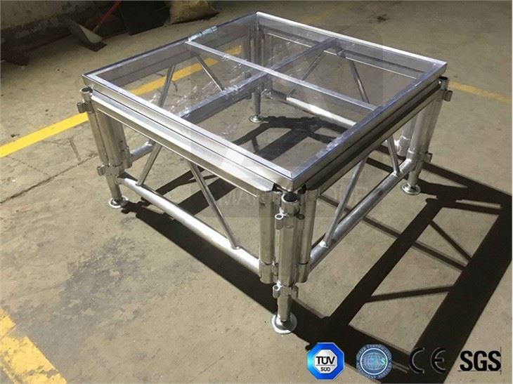 Heavy Duty Swimming Pool Glass Stage